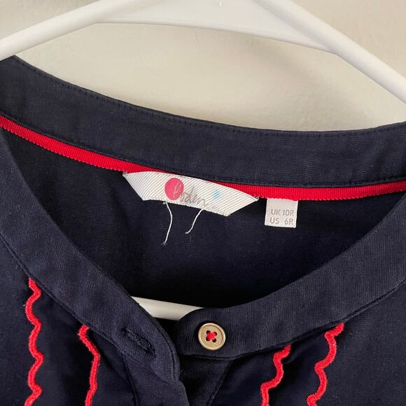 Boden Dark Blue Dress with Scarlet Details - Picture 3 of 10